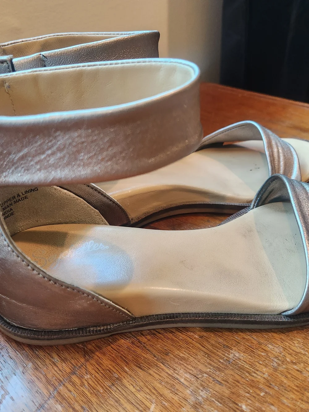 Seychelles Metallic Silver Ankle-Strap Sandals